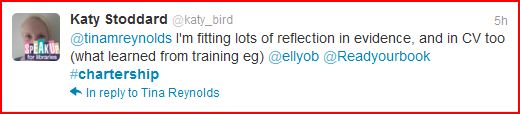 @katy_bird on reflective writing in CV